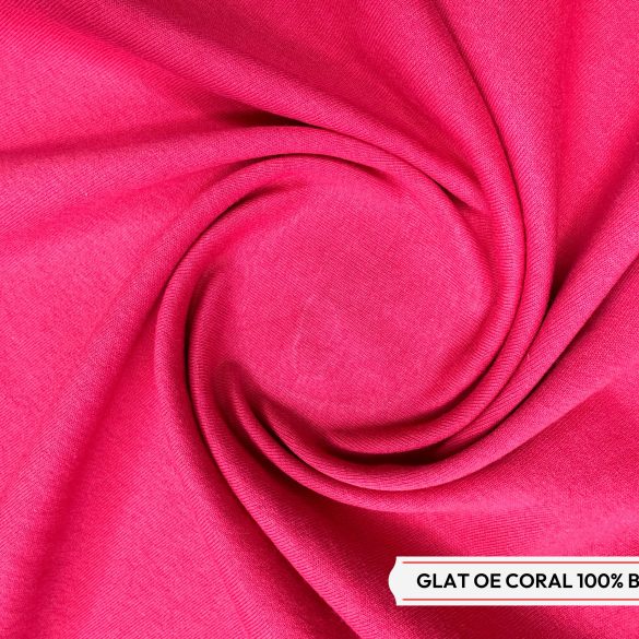 Material tricot glat OE, culoarea coral
