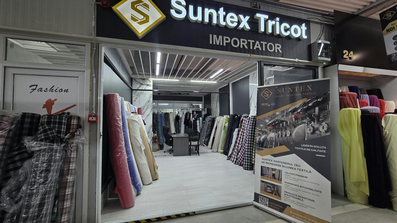 Standul Suntex Tricot in Smart Textil Center, Bd. Voluntari 82A, standurile D23-D24